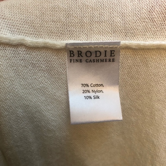 Whisper by Brodie V neck cotton silk jumper - Picture 4 of 4